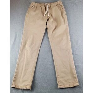 Marine Layer Chino Pants Mens M Beige Slim Fit Straight Organic Cotton Stretch
